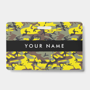 Crachá Camuflagem Amarela e Marrom, Militar, Exército