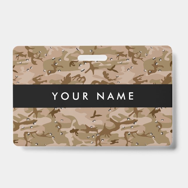 Crachá Camuflagem Desértica Com Seixos, Militar, Exército (Frente)