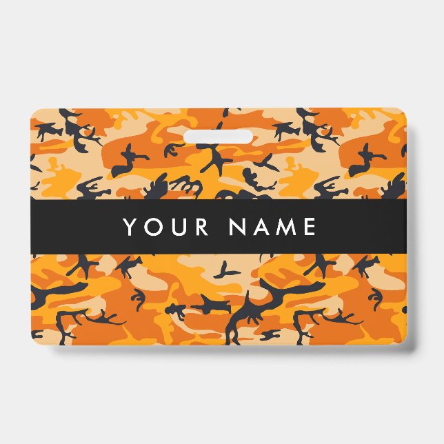 Crachá Camuflagem Laranja, Militar, Exército (Frente)