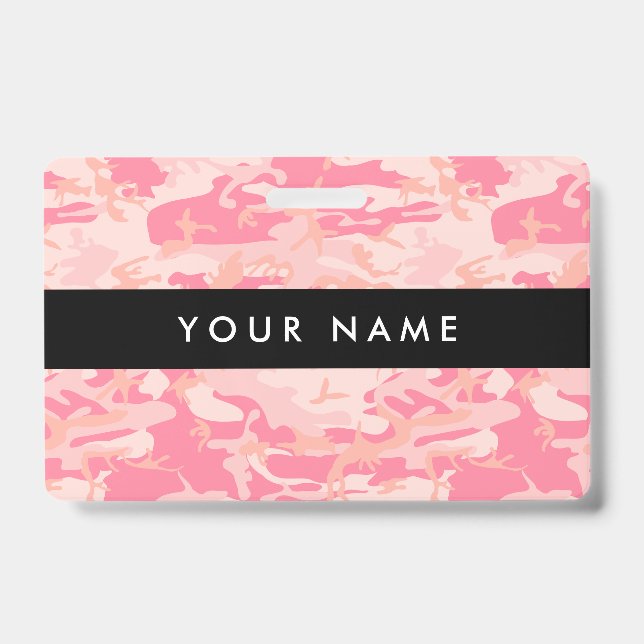 Crachá Camuflagem Rosa, Camuflagem, Militar, Exército (Frente)