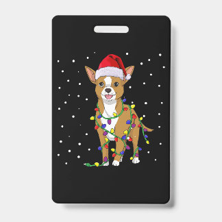 Crachá Cão de Natal Chihuahua