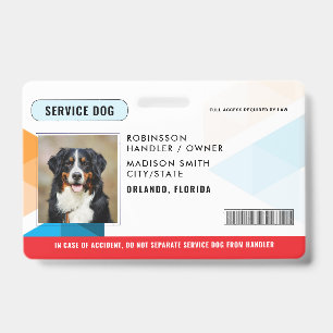 Crachá Cão de Serviço Personalizado