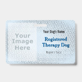 Crachá Cão de Terapia Registrado - Distintivo Azul Claro
