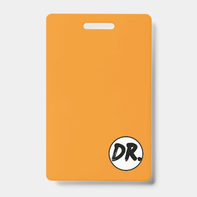 Crachá Capa de telefone Orange DR. Logo (Frente)