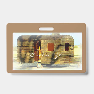 Crachá Caravana cigana de madeira desgastada Thunder_Cove