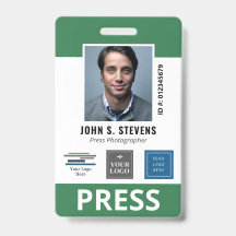 Cargador de ID Verde Branco 3 Logos