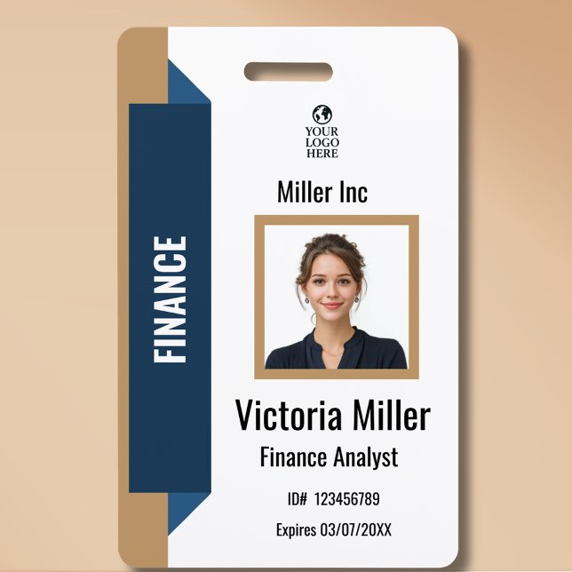 Crachá Cargão Personalizado de Identificação de Funcionár (Criador carregado)