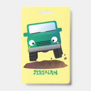 Crachá Caricatura de veículos todo-o-terreno 4X4