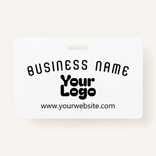 Crachá Carregar logotipo Retro-Moderno Branco e Branco (e