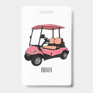 Crachá Carrinho de golfe / desenho animado de buggy de go