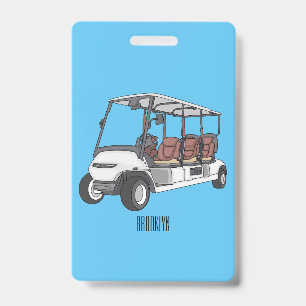 Crachá Carrinho de golfe / desenho animado de buggy de go