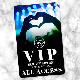 Crachá Cartão de Acesso Total ao Evento de Concerto VIP