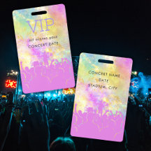 Cartão de Acesso Total VIP de Nome Colorido Neon p