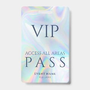 Crachá Cartão de Acesso Total VIP Holográfico Moderno de