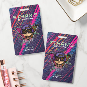 Crachá Cartão de Acesso VIP de Aniversário de Gamer Perso
