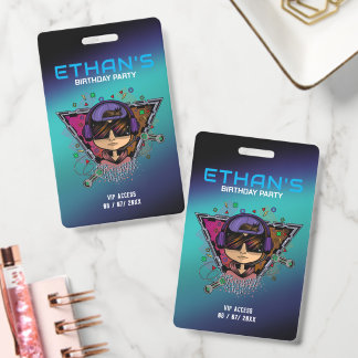 Crachá Cartão de Acesso VIP de Aniversário Personalizado