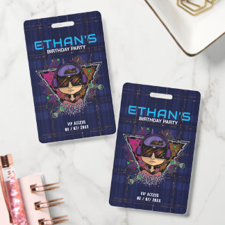 Crachá Cartão de Acesso VIP de Aniversário Personalizado