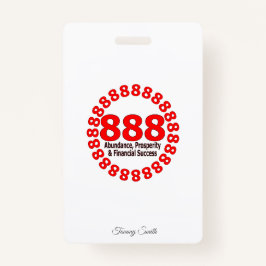 Crachá Cartão de Convite para Número Angel 888 Elegante