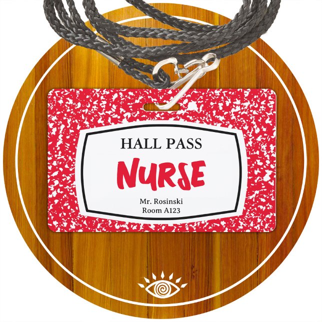 Crachá cartão de enfermeiro do livro de composição para e (Criador carregado)