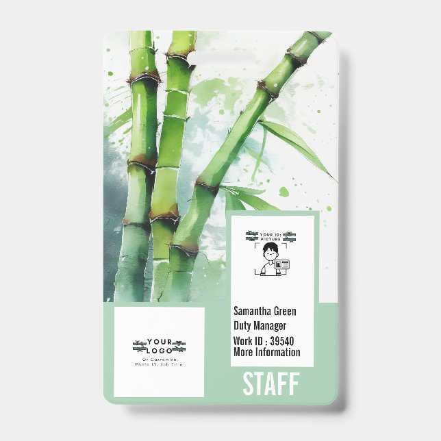 Crachá Cartão de foto de segurança personalizado profissi (Frente)