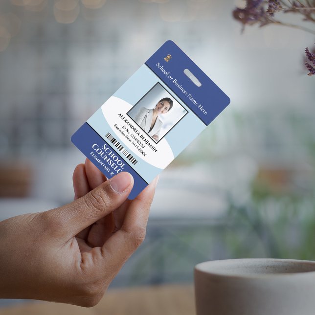 Crachá Cartão de ID de Escola de Fotografia para Funcioná (Criador carregado)