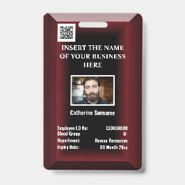 Crachá Cartão de ID de funcionário personalizado | Logoti