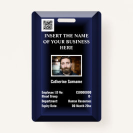 Crachá Cartão de ID de funcionário personalizado | marinh