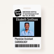 Cartão de ID do Assistente Médico Personalizado Mo