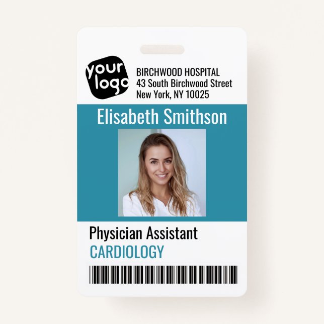 Crachá Cartão de ID do Assistente Médico Personalizado Mo (Frente)