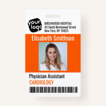 Cartão de ID do Assistente Médico Personalizado Mo