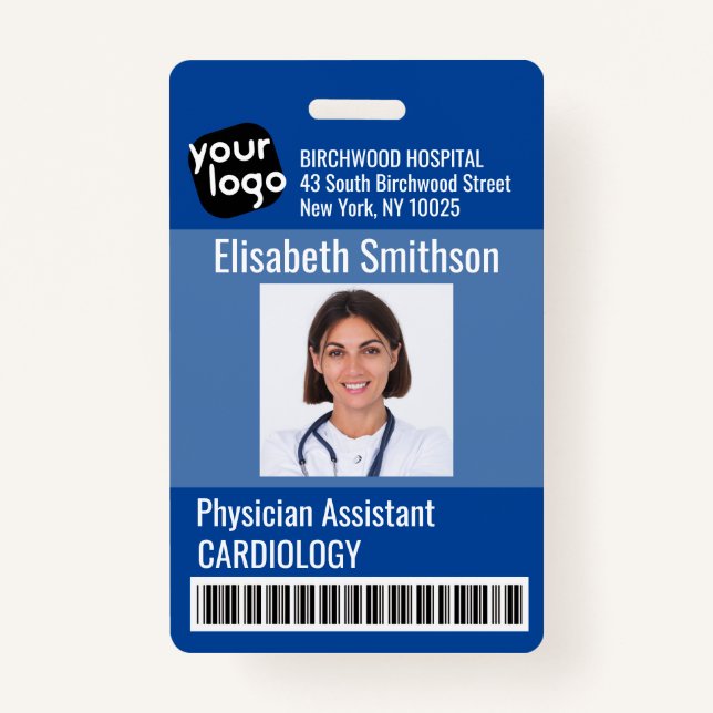 Crachá Cartão de ID do Assistente Médico Personalizado Mo (Frente)