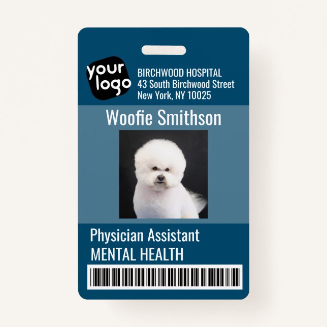 Crachá Cartão de ID do Assistente Médico Personalizado Mo (Frente)