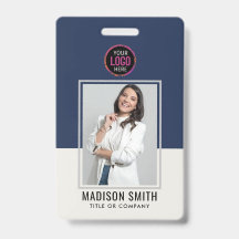 Cartão de ID Moderno | Empregado empresarial minim