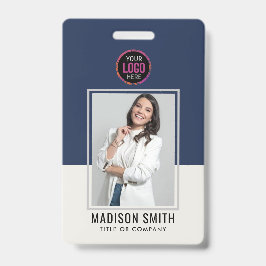 Crachá Cartão de ID Moderno | Empregado empresarial minim