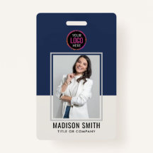 Cartão de ID Moderno | Empregado empresarial minim