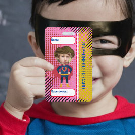 Crachá Cartão de Identidade de Super-Herói Crianças super