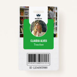 Crachá Cartão de identidade do professor   Cartão de iden