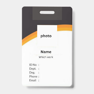 Crachá Cartão de Identificação da Empresa/Funcionário