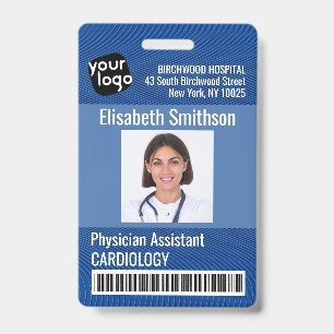 Crachá Cartão de Identificação de Assistente Médico Perso