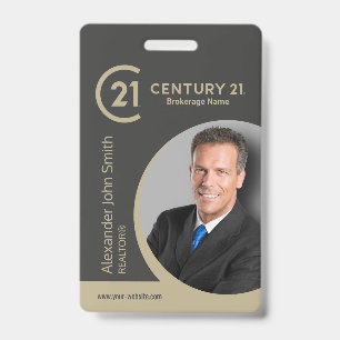 Crachá Cartão de Identificação de Corretor Century 21
