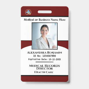 Crachá Cartão de Identificação de Empresa do Hospital 