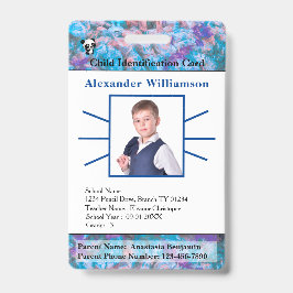 Crachá Cartão de Identificação de Fotografia para Criança