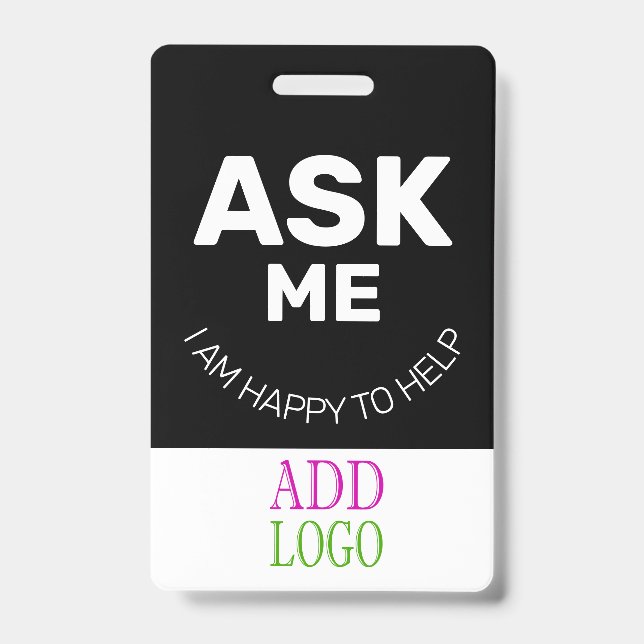 Crachá Cartão de Identificação de Funcionário - Foto - No (Frente)