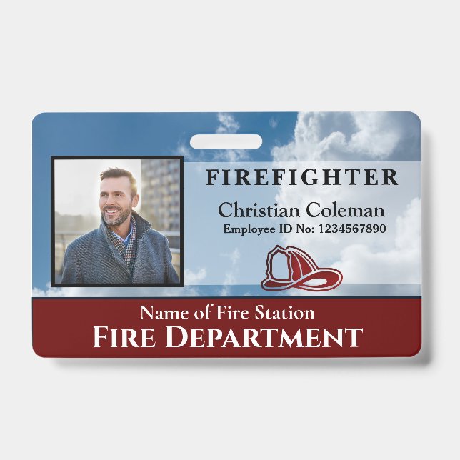 Crachá Cartão de Identificação de Nome de Foto do Emprega (Frente)