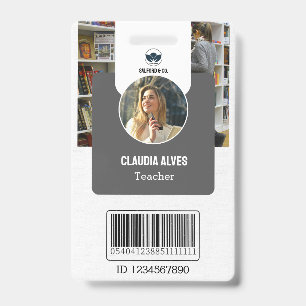 Crachá Cartão de Identificação de Professor   Cartão de I