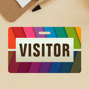 Crachá Cartão de Identificação de Visitante
