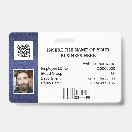 Crachá Cartão de identificação DIY clássico simples foto 