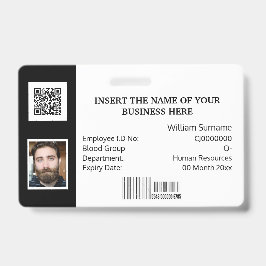 Crachá Cartão de identificação DIY logotipo simples cláss