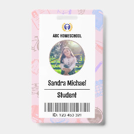 Crachá Cartão de Identificação do Estudante da Escola Dom