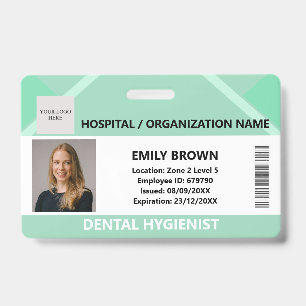 Crachá Cartão de Identificação do Hospital com Foto de Mé